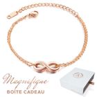 2SPLENDID Bracelet femme Infini Baigné dans l'OR. Avec Coffret cadeau. Cadeau femme original. Cadeau Noël, Anniversaire, St Valentin. 2SPLENDI