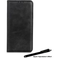Etui portefeuille noir pour Samsung Galaxy A32 5G Housse de protection à fermeture magnétique avec Stylet Toproduits®