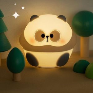 VEILLEUSE BÉBÉ Veilleuse pour enfant - Rechargeable par USB - Panda Kawaii - Lampe en silicone - Veilleuse tactile avec minuterie à intensi[m2713]