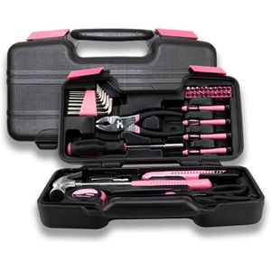 PACK OUTIL A MAIN Kit d'outils pour femmes - 39 pièces - Rose - Acie