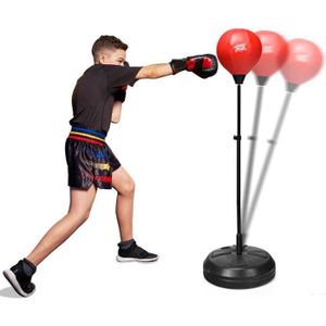 LESHP Sac de frappe Punching Ball Enfant sur pied Poire de boxe Gants et  Pompe inclus Stand 75cm ~ 115cm Hauteur réglable Cadeau - Cdiscount Sport