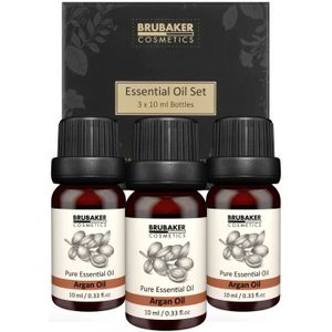 HUILE ESSENTIELLE BRUBAKER Cosmetics Huiles Essentielles - Set de 3 Huiles d'argan - Aromathérapie - naturel et végétalien - 3 x 10 ml