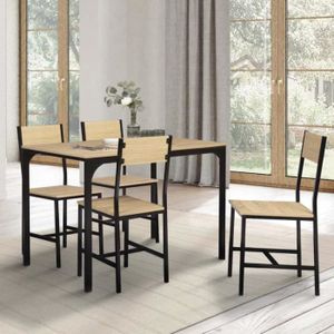 TABLE À MANGER COMPLÈTE IDMARKET Ensemble table à manger et 4 chaises DETR