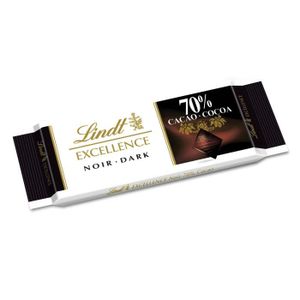 Carrés chocolat noir Excellence Lindt - Boîte distributrice de 1 kg - 100  pièces sur