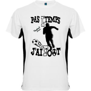 MAILLOT DE FOOTBALL - T-SHIRT DE FOOTBALL - POLO DE FOOTBALL Tee shirt noir et blanc sport Football 