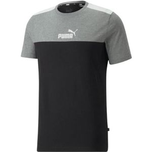 T-SHIRT T-shirt PUMA Ess Block Noir-Gris - Homme/Adulte