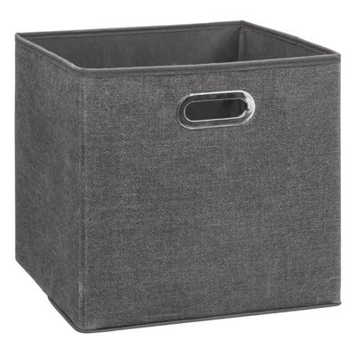 Lot de 2 Boites de rangement en tissu l.31 x h. 15 cm - Vert kaki Lot de 2 Boites de rangement en tissu l.31 x h. 15 cm - Vert kaki