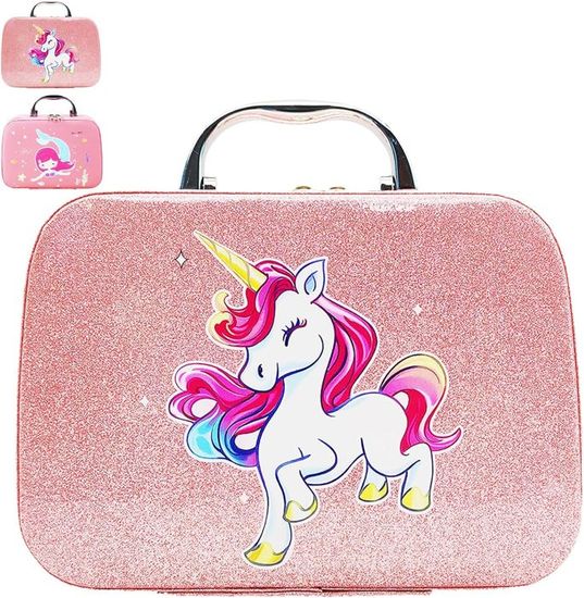 Portefeuille Beauté Licorne Martinelia – Trousse De Maquillage Voyage – 25 Fards, 8 Crèmes, 4 Blushs, 8 Baumes, 2 Applicateurs – Cadeau Créatif