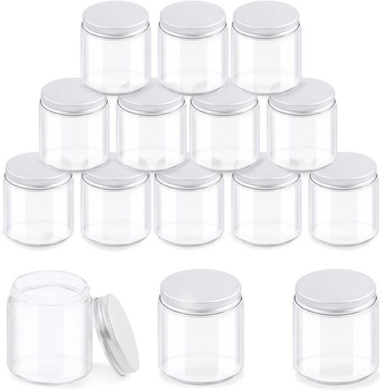 Alotpower Lot de 6 bouteilles de jus en verre de 473 ml avec couvercles