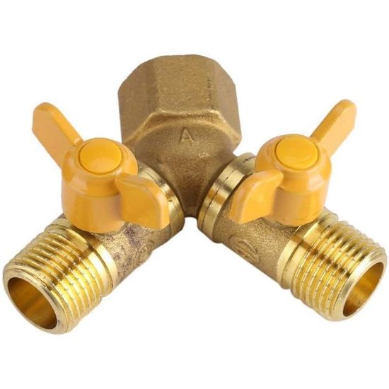 Adaptateur Séparateur 2 Voies Pour Robinet - Inverseur Avec Rondelles, Matière ABS - Neuf, Pour Jardin Ou Atelier