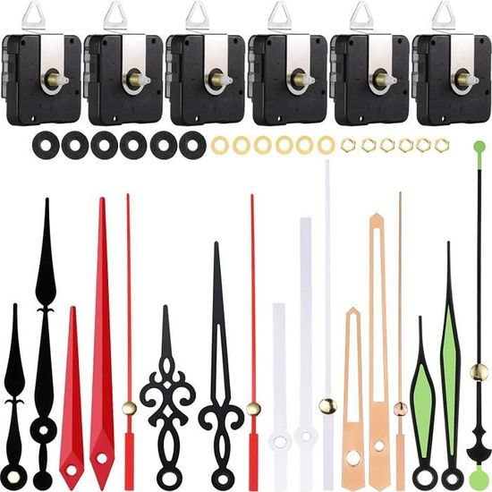 Mécanisme Horloge Longue Tige Mécanisme Horloge à Quartz - Arbre Long 20mm, Couple Élevé, Avec Aiguilles, Pour DIY Ou Réparation Mécanisme Quartz 20mm