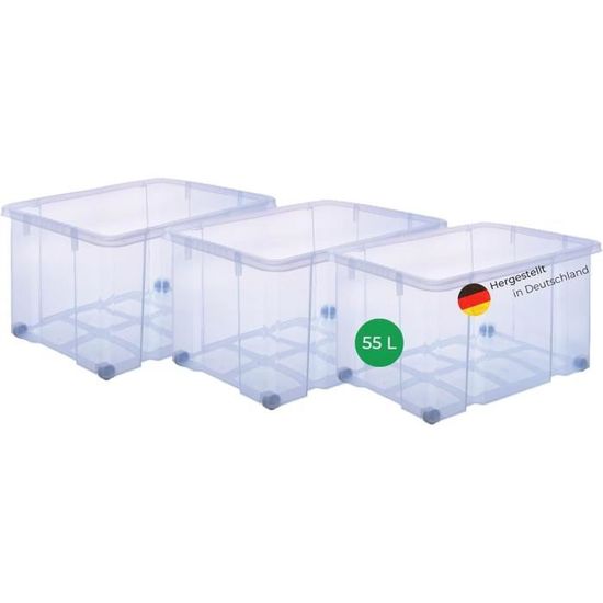IKEA PARKLA Lot De 3 Boîtes De Rangement Pliables 55 X 49 X 19 Cm – Pratiques Et Gain De Place