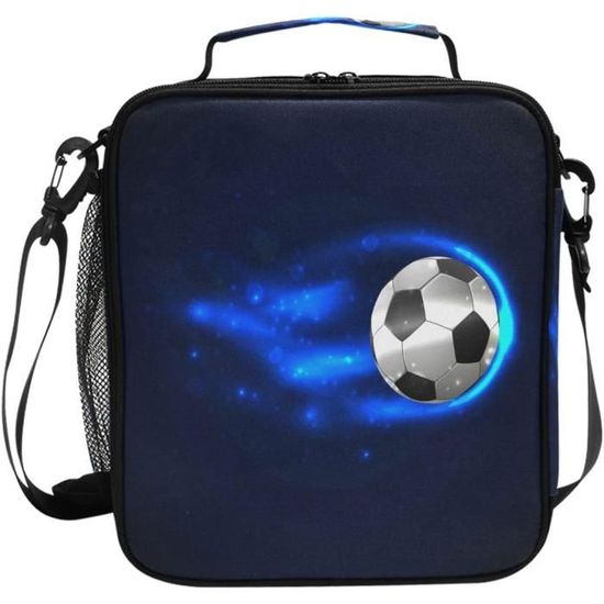 Sac isotherme Soccer Ball Lunch Box en néoprène Fermeture éclair Pour adulte et enfant
