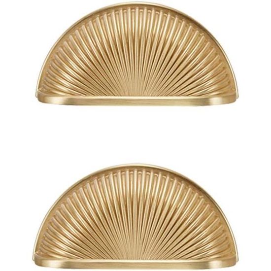Lot De 10 Poignées Meubles Dorées En Alliage De Zinc - Boutons Ronds Tête Plate 3cm Pour Armoires, Tiroirs Et Camping-Car