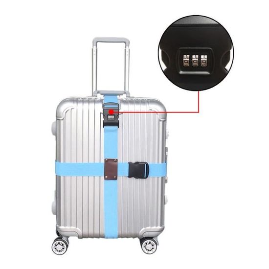 Lot De 4 Sangles De Valise SUWEIR Avec Cadenas à Code - Pour Sécuriser Et Identifier Vos Bagages En Voyage