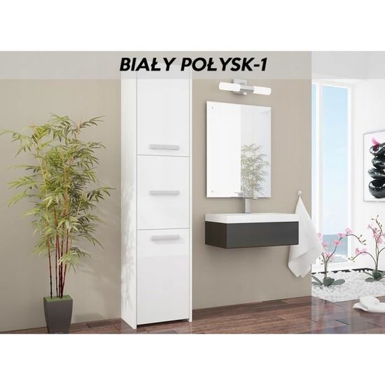 Mostar W1 Meuble Colonne De Salle De Bain 30x30x170 Rangement