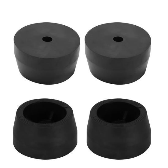 Lot De 8 Pieds Anti-vibration En Caoutchouc Pour Enceintes - Isolation Acoustique - Protection Du Sol - Noir - Facile à Installer