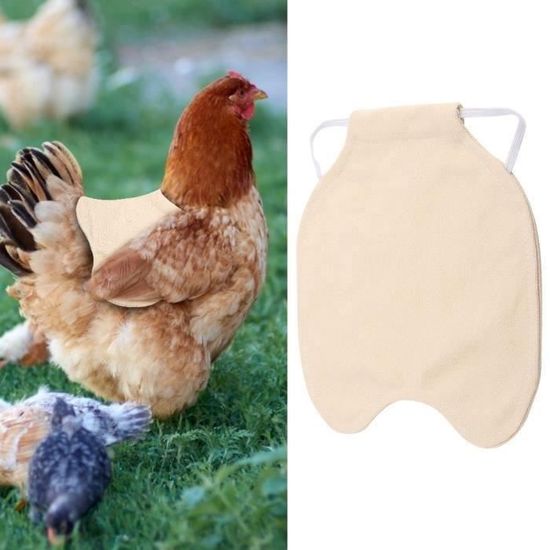 Tablier Protection Poules - Selle De Poulet Avec Bretelles Élastiques Anti-Picage 3 Couleurs