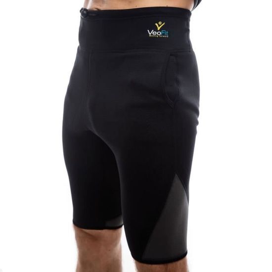 Short de Sudation Amincissant Homme en Neoprene VeoFit : Tonifie le ventre mou et raffermit les cuisses - Tailles S-XXXL