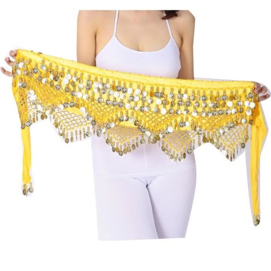 Ceinture Danse Orientale Jupe De Danse Orientale Alvivi à Paillettes - Hanche Avec Foulard Scintillant | Belly Dance, Samba, Spectacle Vêtement Soirée Thème