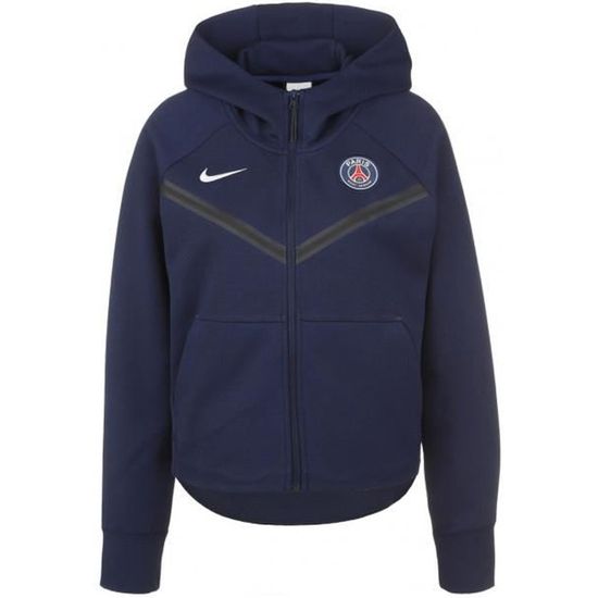 Veste de survetement Nike PSG TECH FLEECE Homme Bleu Manches longues Bleu Cdiscount Sport