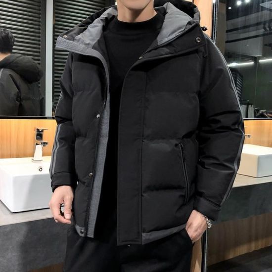 LSERVER Doudoune Filles Manteau Hiver Epaisse Chaud Blouson Enfant Veste à Capuche Fausse Fourrure, Bleu, 6 Ans / 120