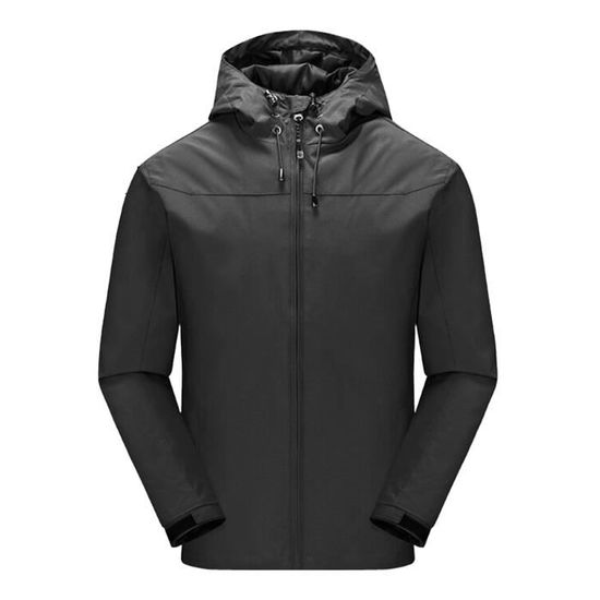 Veste Imperméable Homme MOKBAY – Coupe-vent, Capuche Ajustable – Pour Running, Randonnée, Outdoor – Mi-saison