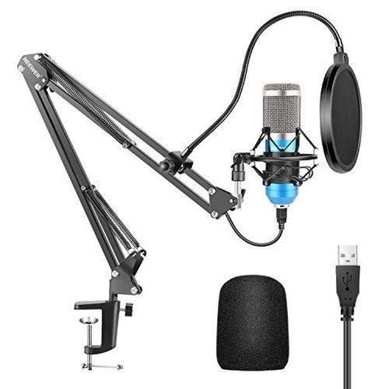 Kit Micro USB Neewer USB200 - Micro Cardioïde 192kHz/24 Bits Pour Streaming, Podcast Et Enregistrement PC/Mac