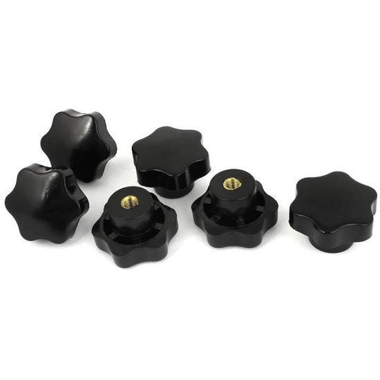 6 Pcs Boutons 7 Étoiles, M8 Filetage Femelle 40mm Poignées De