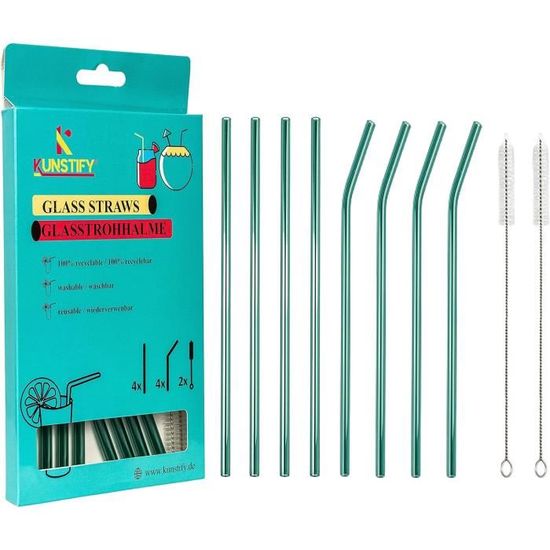 Pailles En Verre Réutilisables : Pailles En Verre Coucher De