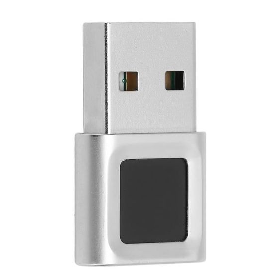 Lecteur D'empreintes Digitales USB - Reconnaissance 0,5 Sec - Jusqu'à 10 Empreintes - 360° - Sécurité Windows - 12