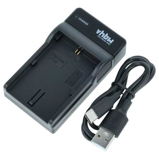 Chargeur USB Pour Batterie D'Appareil Photo Leica V-Lux 1 - Compatible DSLR Et Action Cam, Sortie 8.4V, LED De Chargement