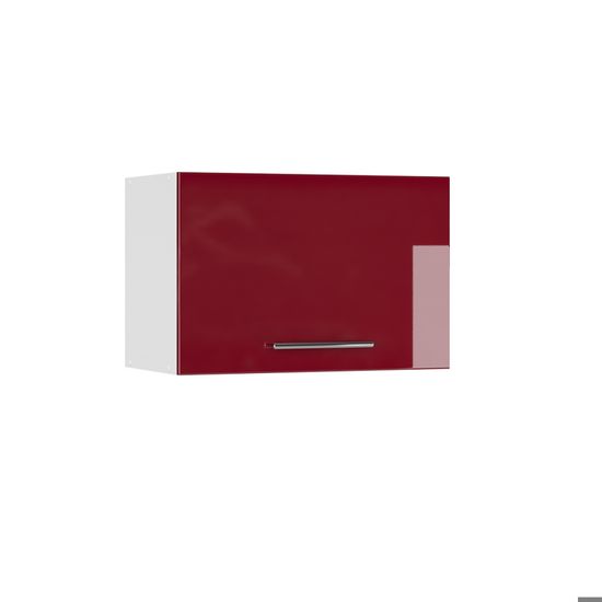 Armoire basse Fame-Line 60cm bordeaux haute brillance/gris