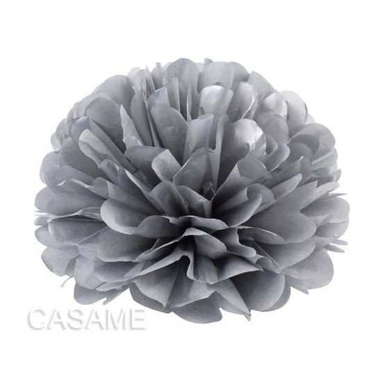 Lot De 5 Pompons En Papier De Soie 20 Cm Bleus - Décoration événement (mariage, Anniversaire, Fête) à Assembler
