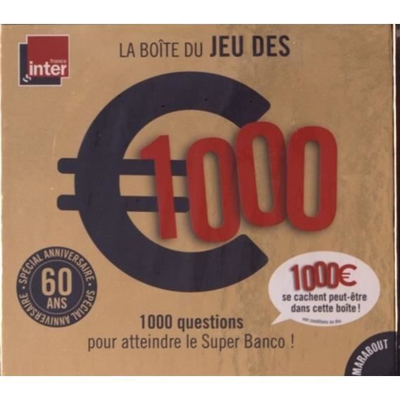 La Boite Du Jeu Des 1 000 Special Anniversaire 60 Ans 1 000 Questions Pour Attendre Le Super Banco Contient 250 Cartes Et 1 Achat Vente Livre Parution Pas Cher Soldes Sur Cdiscount Des Le Janvier Cdiscount La Boite Du Jeu Des 1 000 Special Anniversaire 60 Ans 1 000 Questions Pour Attendre Le Super Banco Contient 250 Cartes Et 1 Achat Vente Livre Parution Pas Cher Soldes Sur Cdiscount Des Le Janvier Cdiscount