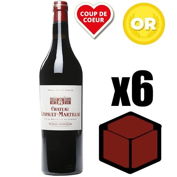 X6 Château Lespault-Martillac 2013 75 cl AOC Pessac-Léognan Rouge Vin Rouge
