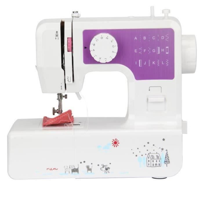 Domestiques Machine à Coudre ménage électronique multi-fonction avec 12 Points aiguille à coudre rapide avec kit d'ensemble -Violet
