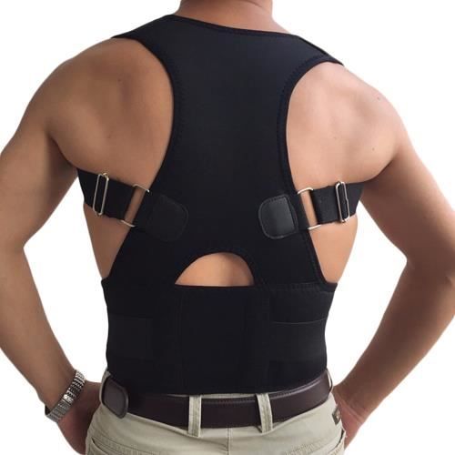 CEINTURE LOMBAIRE,Sport dos protecteur réglable dos soutien ceinture hommes femmes colonne vertébrale dos Posture - Type Black-S