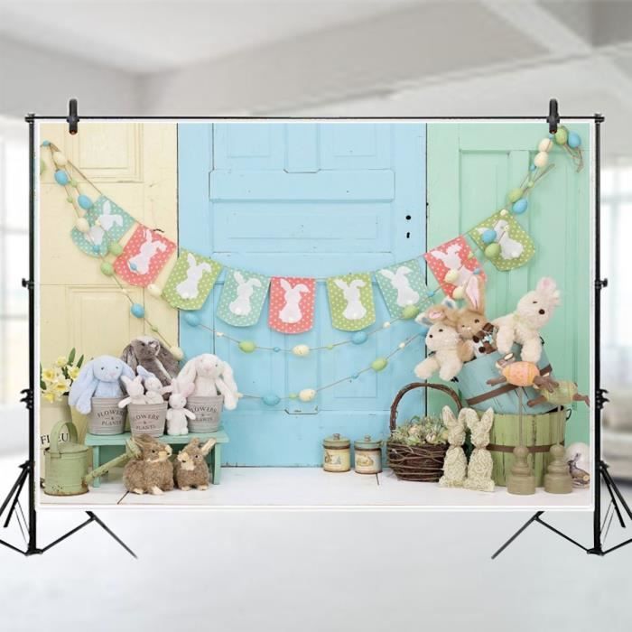 Toile de Fond Photo Studio Easter Lapin - 1.5x0.9m