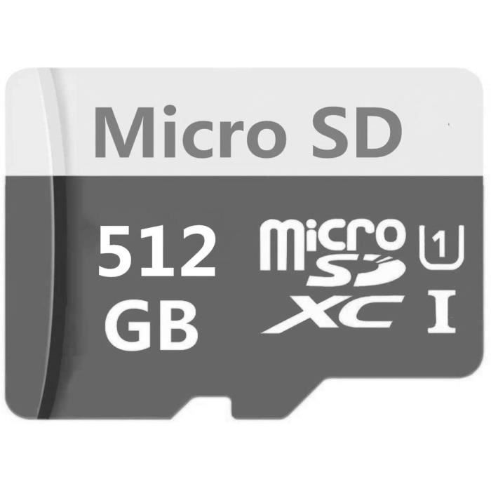 Carte Micro SD SDXC 512 Go Carte SD mémoire Haute Vitesse de Classe 10 avec Adaptateur SD (512go-1),39