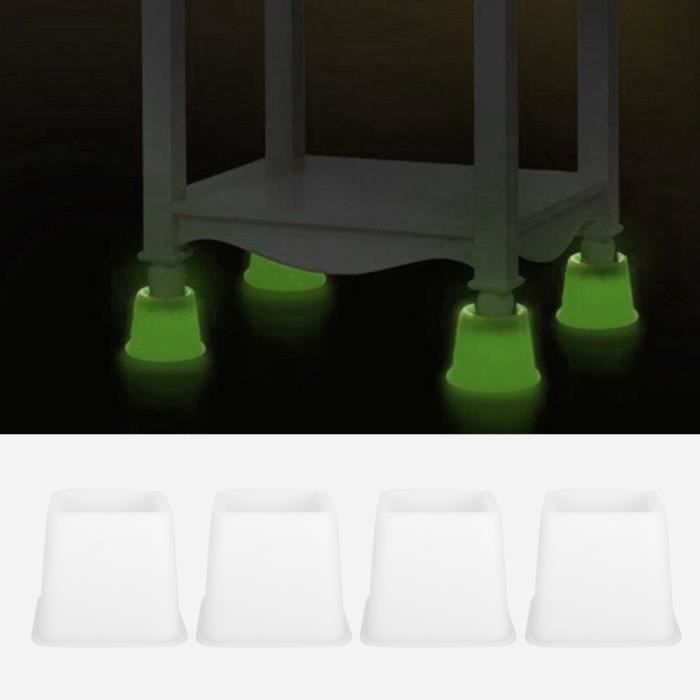 4pcs Elevateur Réhausseur DE MEUBLE CHAISE Pied Riser Jambe de meubles de Lit Tableau Bureau Canapé sofa Accessoires de Funiture