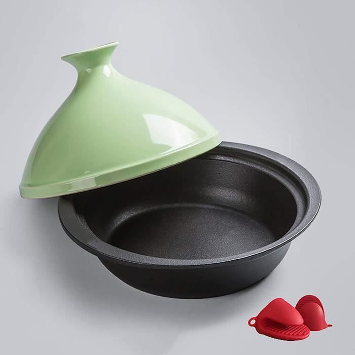 TAJINE ELECTRIQUE YANGYAYA Tajine marocain en Fonte, tajine de Cuisson antiadhésif Moyen sans Plomb, marmite Tajine Profe115