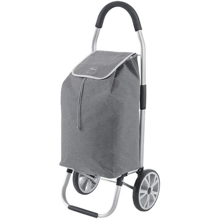 CHARIOT DE COURSES Metaltex Chariot de Courses Pliable Gris 45 l49