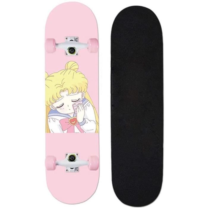 AKATEBOARD QINGQING Skateboards Complete Cruiser 7 Couches érable Longboard Sailor Moon Anime Series Skateboard 32 Pouces101