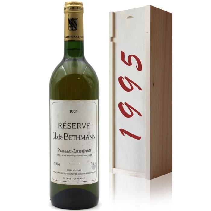 Coffret Château Olivier Réserve J.J. de Bethmann 1995 - 75cl - AOC Pessac-Léognan