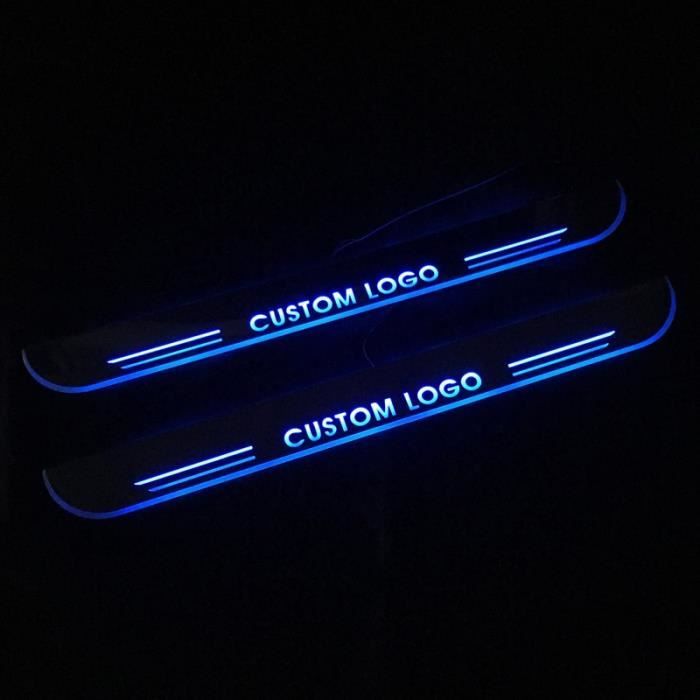 Blue Light-Back door 2 pieces-Astra -Protection de seuil de porte pour Opel Astra H G J Insignia Mokka Zafira Corsa Vectra C D, péda