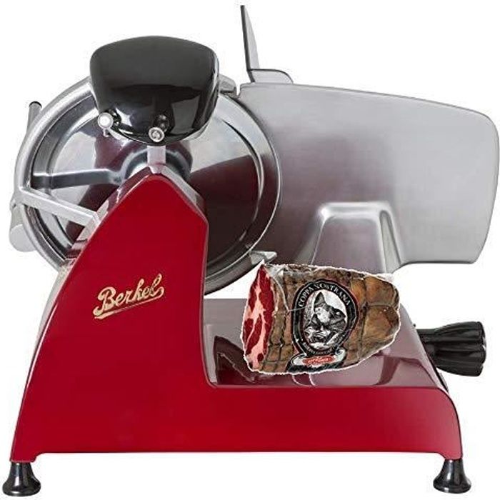Berkel - Trancheuse Red Line 250 Rouge + Réserve de la Coppa Nostrana réduite de moitié Emballée sous vide La Fattoria di Parma!
