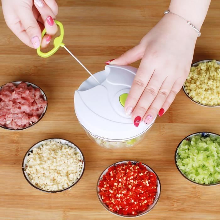 Hachoir à viande Manuel 3 lames moulinex à Légumes Ail Fruit Ustensiles de Cuisine Sauces Rouge Pratique multifonction Broyeur Mixe