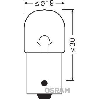 OSRAM Lot de 2 Lampes de signalisation halogène Original R5W