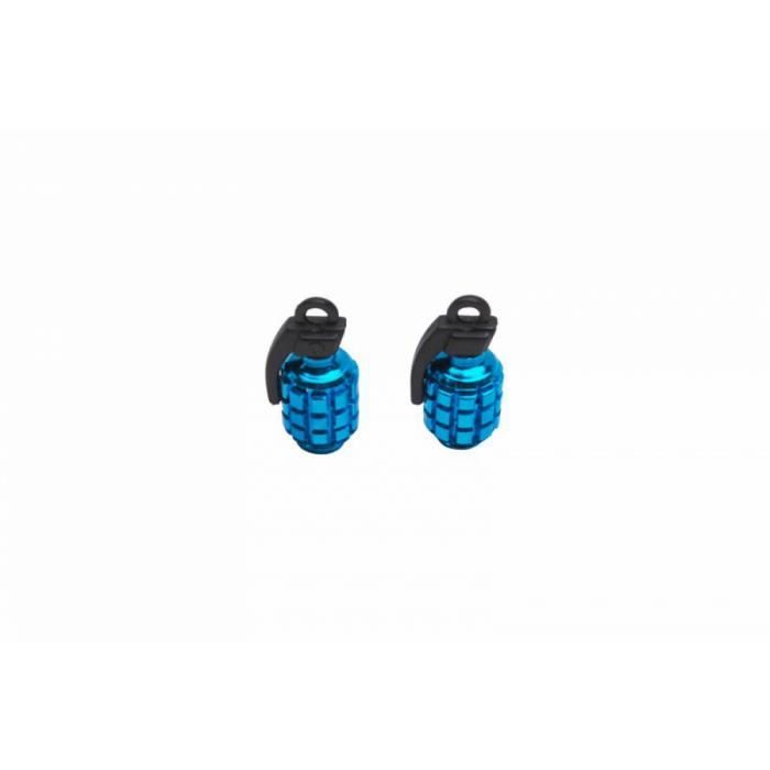 PIECE DETACHEE DE PNEU Bouchon de valve Grenade bleu (Paire) - Replay